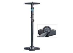 Pro Touring Floor Pump With Meter - Black