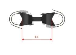 Pro-User Suporte De Quadro Universal 125mm  Para 2 Bicicletas - Preto