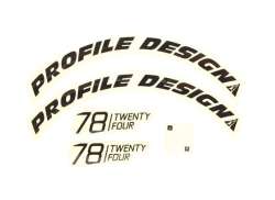 Profile Design Conjunto De Autocolantes Para. 78 TwentyFour - Preto