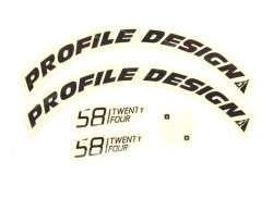 Profile デザイン ステッカー セット 用. 58 TwentyFour - ブラック