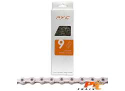 PYC Bicycle Chain 11/128\" 9S 116 Links - Silver