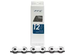 PYC Bicycle Chain Light 11/128\" 12V 126 Links - Silver