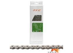 PYC Corrente De Bicicleta 3/32" 8S 116 Ligações - Prata