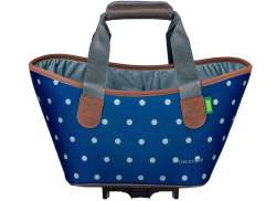 Racktime Agnetha 2.0 Luggage Carrier Bag 15L - Blue/Polka