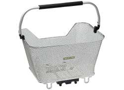 Racktime Basket Deluxe Bicycle Basket For Rear 23L - Silver