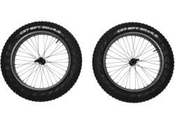 Reacha 20" Fat Tire Wheel Sats 10101415  F&ouml;r Cykelk&auml;rra - Svart
