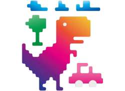 Réfléchissant Berlin Réfléchissant Autocollant T-Rex - Multi-Couleur