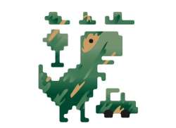 Reflectante Berl&iacute;n Pegatina T-Rex - Camuflaje Verde