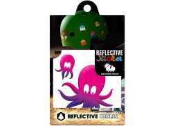 Reflective Berlin Aufkleber Octopus - Rosa/Lila