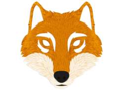 Reflective Berlin Aufkleber Wolf - Orange/Weiß