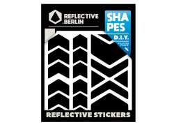Reflective Berlin Odrážející Samolepka Shapes - Černá