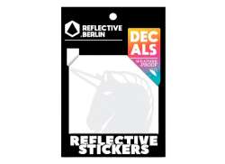 Reflective Berlin Reflectie Sticker Unicorn - Wit