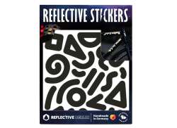 Reflective Berlin Reflectie Stickers Doodle - Zwart