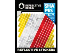 Reflective Berlin Reflective Sticker Shapes - Yellow/Red