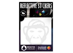 Reflective Berlin Reflective Stickers Monkey - White