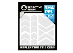 Reflective Berlin Reflekterende Klistremerke Shapes - Hvit