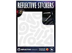 Reflective Berlin Refletor Autocolantes Doodle - Branco