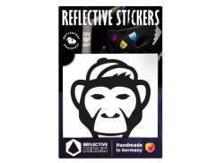 Reflective Berlin Refletor Autocolantes Monkey - Preto