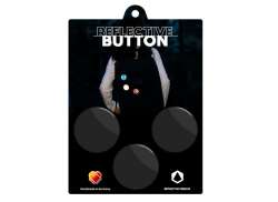 Reflective Berlin Refletor Button - Preto