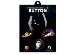 Reflective Berlin Refletor Button - Preto/Space