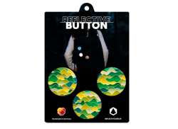 Reflective Berlin Refletor Button - Verde