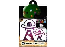 Reflective Berlin Sticker Ufo - Roze/Paars