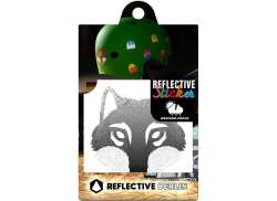 Reflective Berlin Sticker Wolf - Gray/White