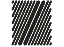 Reflective Berlin Stickerset Stripes - Zwart