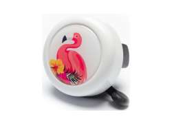 Reich Fietsbel &#216;55mm Flamingo - Wit/Roze