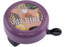 Reich I Love My Bike Cykelringklocka Ø55mm - Purpur