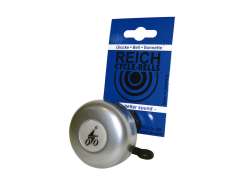 Reich 自行车铃 骑行者 铝 Ø55mm - 哑光 黑色/银色