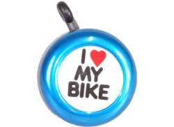 Ringeklokke I Love My Bike Bl&aring;