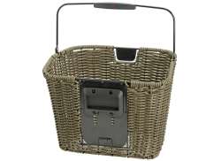 Rixen & Kaul Structura Retro Bicycle Basket 16L Olive-Brown