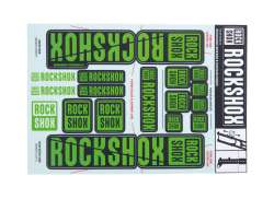 Rockshox Conjunto De Autocolantes Para. &Oslash;35mm Dual Coroa - Verde