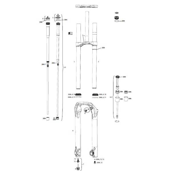 Buy Rockshox Crown Plate Upper Short For Boxxer C1 2019 Gray At Hbs