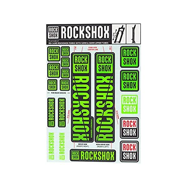 Rockshox Etiket Sæt For. Ø30/32mm Forgaffel - Grøn