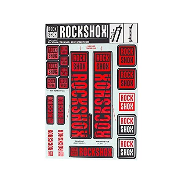 Rockshox Etiket Sæt For. Ø35mm Forgaffel - Rød