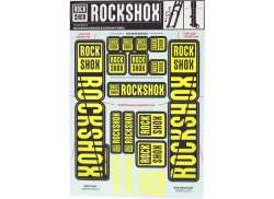 Rockshox Set D´Autocollants Pour. Ø35mm Dual Té De Fourche - Jaune