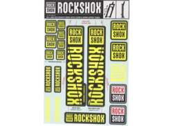 Rockshox 스티커 세트 For. Ø30/32mm 포크 - 옐로우