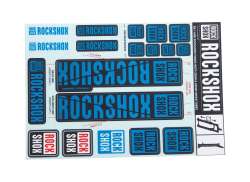 RockShox Sticker Set For. Ø30/32mm Fork - Blue