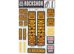 RockShox Sticker Set For. Ø30/32mm Fork - Orange