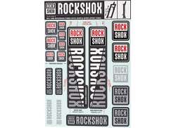 RockShox Sticker Set For. Ø30/32mm Fork - White