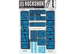 RockShox Sticker Set For. Ø35mm Dual Crown - Blue