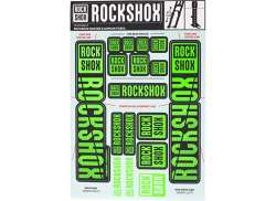 RockShox Sticker Set For. Ø35mm Dual Crown - Green