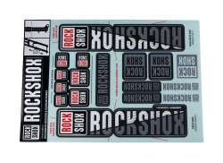 RockShox Sticker Set For. Ø35mm Dual Crown - White