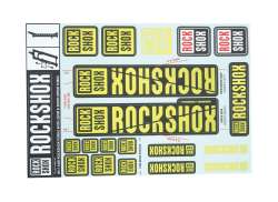 Rockshox Sticker Set tbv. Ø30/32mm Voorvork - Geel