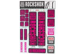 Rockshox Sticker Set tbv. Ø30/32mm Voorvork - Magenta