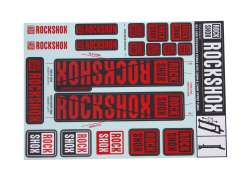 Rockshox Sticker Set tbv. Ø30/32mm Voorvork - Rood