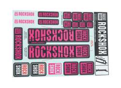 Rockshox Sticker Set tbv. Ø35mm Voorvork - Magenta