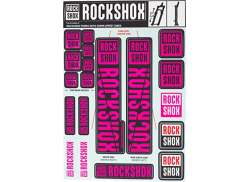 Rockshox Sticker Set tbv. Ø35mm Voorvork - Magenta